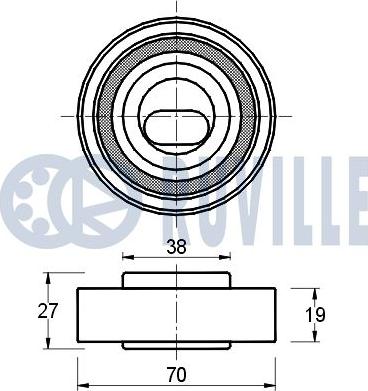 Ruville 540371 - Rullo tenditore, Cinghia dentata www.autoricambit.com