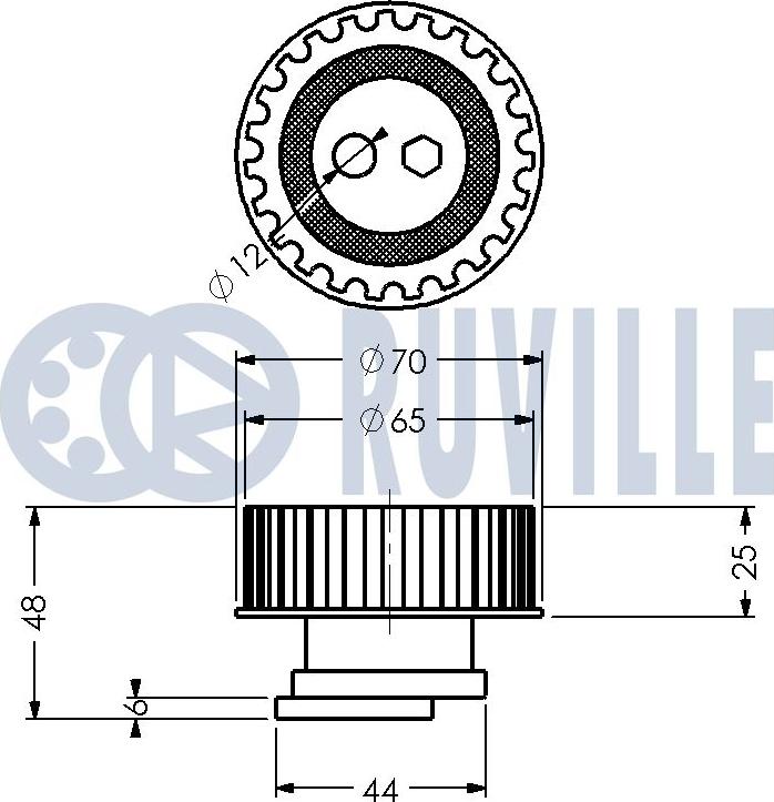 Ruville 540204 - Rullo tenditore, Cinghia dentata www.autoricambit.com