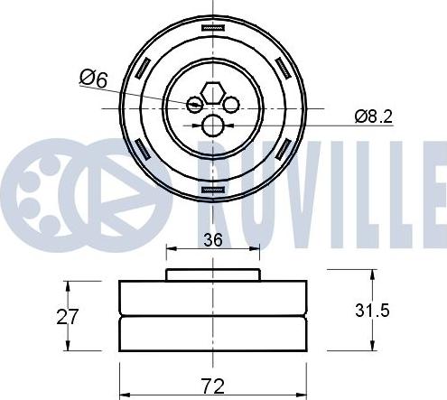 Ruville 540284 - Rullo tenditore, Cinghia dentata www.autoricambit.com