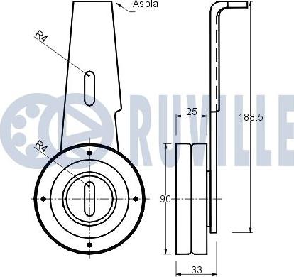 Ruville 540233 - Tendicinghia, Cinghia Poly-V www.autoricambit.com