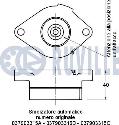 Ruville 540795 - Tendicinghia, Cinghia Poly-V www.autoricambit.com