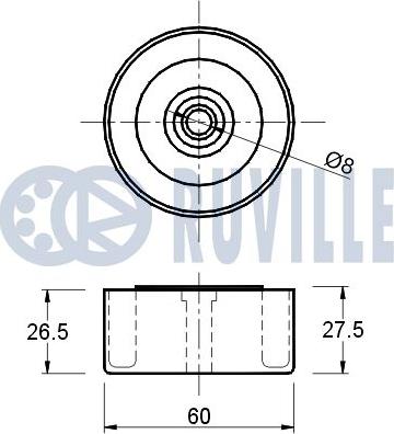 Ruville 540796 - Galoppino/Guidacinghia, Cinghia Poly-V www.autoricambit.com