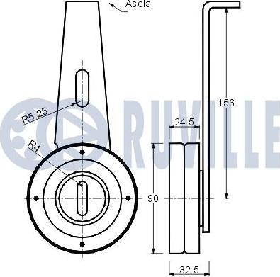 Ruville 540797 - Tendicinghia, Cinghia Poly-V www.autoricambit.com