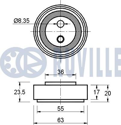 Ruville 540754 - Tendicinghia, Cinghia Poly-V www.autoricambit.com