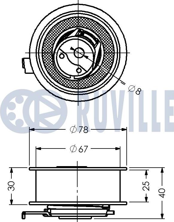 Ruville 540765 - Rullo tenditore, Cinghia dentata www.autoricambit.com