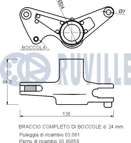 Ruville 540767 - Tendicinghia, Cinghia Poly-V www.autoricambit.com