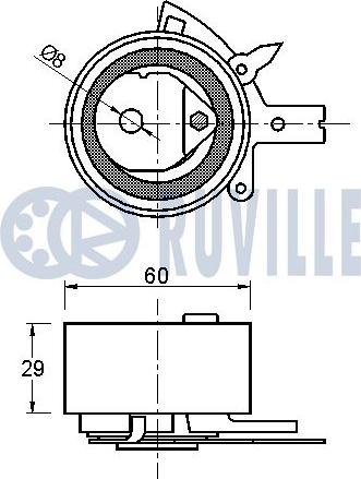 Ruville 541990 - Rullo tenditore, Cinghia dentata www.autoricambit.com