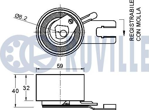 Ruville 541998 - Rullo tenditore, Cinghia dentata www.autoricambit.com