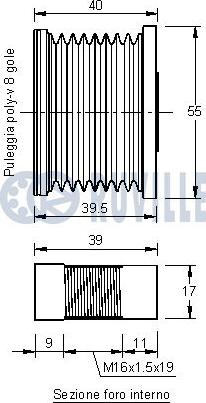 Ruville 541942 - Puleggia cinghia, Alternatore www.autoricambit.com