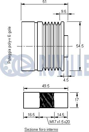 Ruville 541963 - Puleggia cinghia, Alternatore www.autoricambit.com