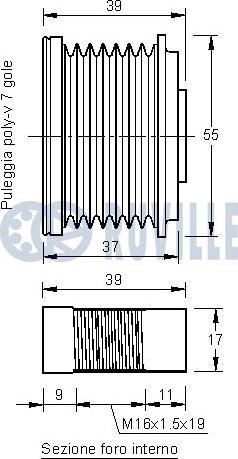 Ruville 541914 - Puleggia cinghia, Alternatore www.autoricambit.com