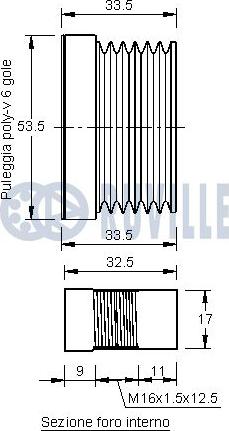 Ruville 541913 - Puleggia cinghia, Alternatore www.autoricambit.com