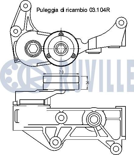 Ruville 541935 - Tendicinghia, Cinghia Poly-V www.autoricambit.com