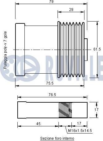 Ruville 541938 - Puleggia cinghia, Alternatore www.autoricambit.com