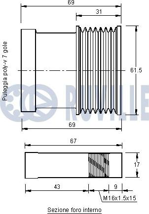 Ruville 541937 - Puleggia cinghia, Alternatore www.autoricambit.com