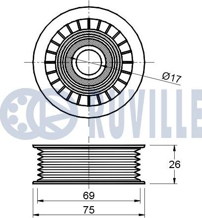 Ruville 541449 - Galoppino/Guidacinghia, Cinghia Poly-V www.autoricambit.com