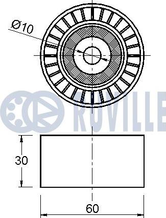 Ruville 541465 - Galoppino/Guidacinghia, Cinghia Poly-V www.autoricambit.com