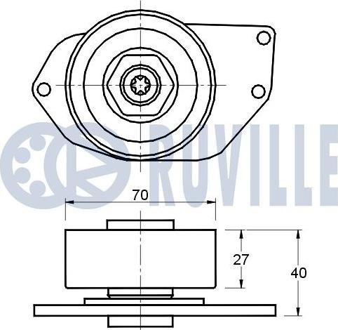 Ruville 541404 - Tendicinghia, Cinghia Poly-V www.autoricambit.com