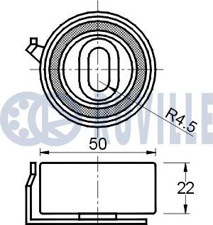 Ruville 541425 - Rullo tenditore, Cinghia dentata www.autoricambit.com