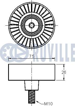 Ruville 541479 - Galoppino/Guidacinghia, Cinghia Poly-V www.autoricambit.com