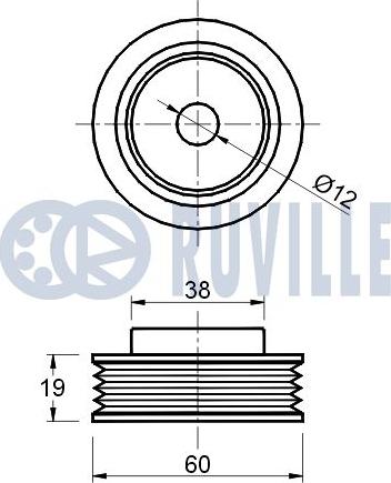 Ruville 541475 - Galoppino/Guidacinghia, Cinghia Poly-V www.autoricambit.com