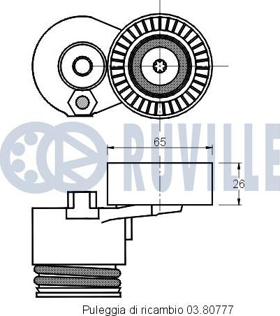 Ruville 541472 - Tendicinghia, Cinghia Poly-V www.autoricambit.com