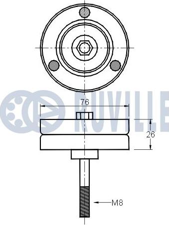 Ruville 541596 - Galoppino/Guidacinghia, Cinghia Poly-V www.autoricambit.com