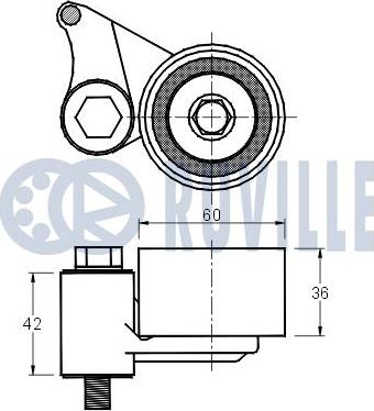 Ruville 541597 - Rullo tenditore, Cinghia dentata www.autoricambit.com