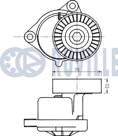 Ruville 541544 - Tendicinghia, Cinghia Poly-V www.autoricambit.com