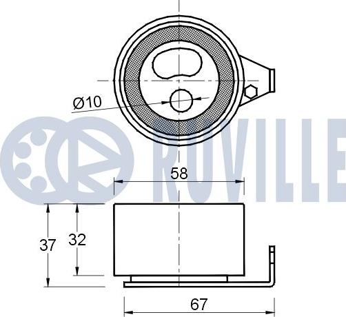 Ruville 541551 - Rullo tenditore, Cinghia dentata www.autoricambit.com