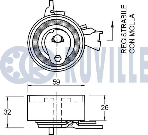 Ruville 541558 - Rullo tenditore, Cinghia dentata www.autoricambit.com