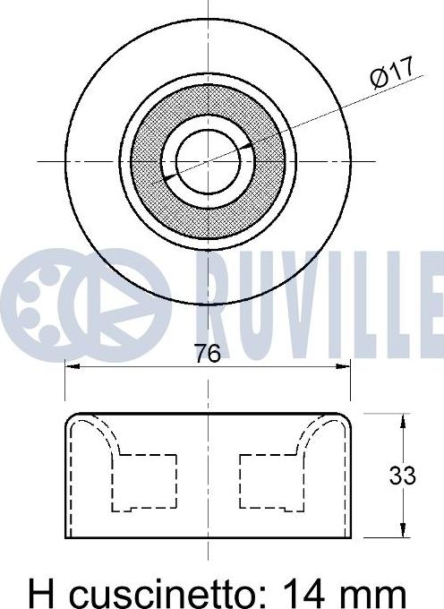 Ruville 541557 - Galoppino/Guidacinghia, Cinghia Poly-V www.autoricambit.com