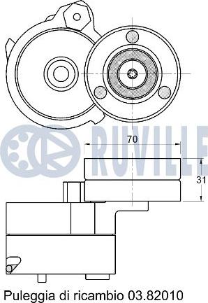 Ruville 541563 - Tendicinghia, Cinghia Poly-V www.autoricambit.com