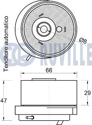 Ruville 541509 - Rullo tenditore, Cinghia dentata www.autoricambit.com