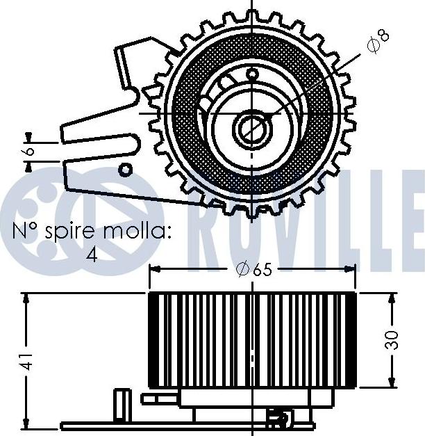 Ruville 541500 - Rullo tenditore, Cinghia dentata www.autoricambit.com