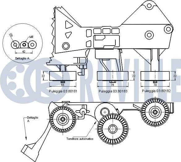 Ruville 541533 - Tendicinghia, Cinghia Poly-V www.autoricambit.com