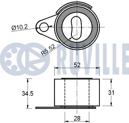 Ruville 541520 - Rullo tenditore, Cinghia dentata www.autoricambit.com