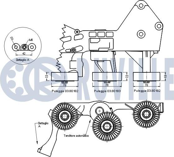 Ruville 541527 - Tendicinghia, Cinghia Poly-V www.autoricambit.com