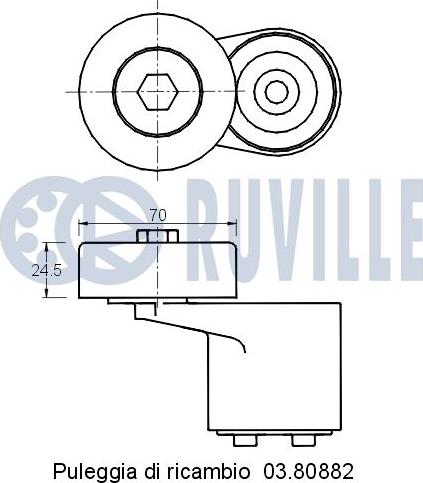 Ruville 541579 - Tendicinghia, Cinghia Poly-V www.autoricambit.com