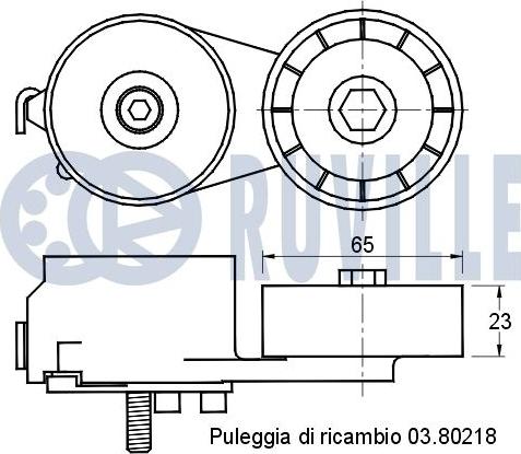 Ruville 541657 - Tendicinghia, Cinghia Poly-V www.autoricambit.com