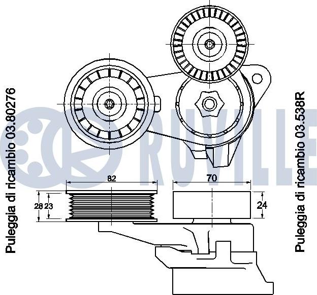 Ruville 541669 - Tendicinghia, Cinghia Poly-V www.autoricambit.com