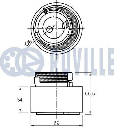 Ruville 541606 - Rullo tenditore, Cinghia dentata www.autoricambit.com