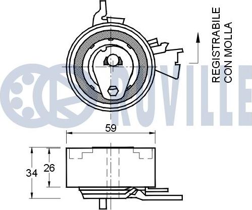 Ruville 541675 - Rullo tenditore, Cinghia dentata www.autoricambit.com