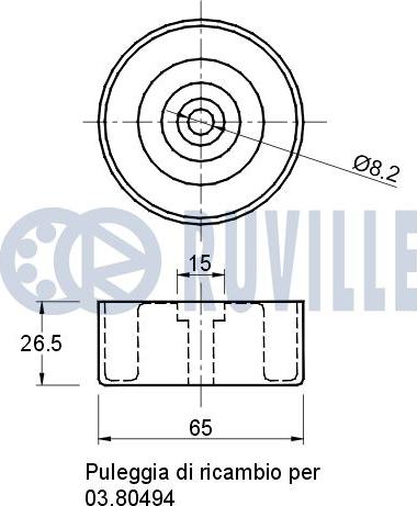 Ruville 541678 - Galoppino/Guidacinghia, Cinghia Poly-V www.autoricambit.com