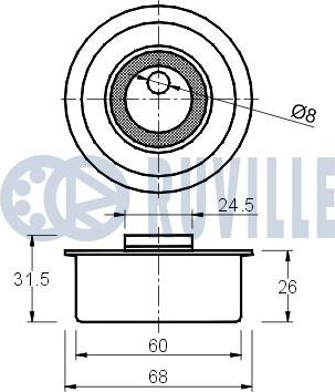 Ruville 541055 - Rullo tenditore, Cinghia dentata www.autoricambit.com