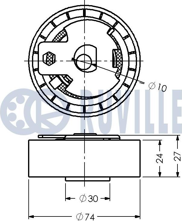 Ruville 541074 - Rullo tenditore, Cinghia dentata www.autoricambit.com