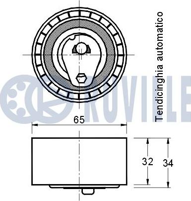 Ruville 541076 - Rullo tenditore, Cinghia dentata www.autoricambit.com