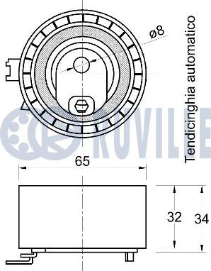 Ruville 541196 - Rullo tenditore, Cinghia dentata www.autoricambit.com