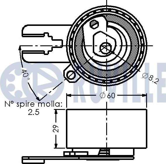 Ruville 541147 - Rullo tenditore, Cinghia dentata www.autoricambit.com