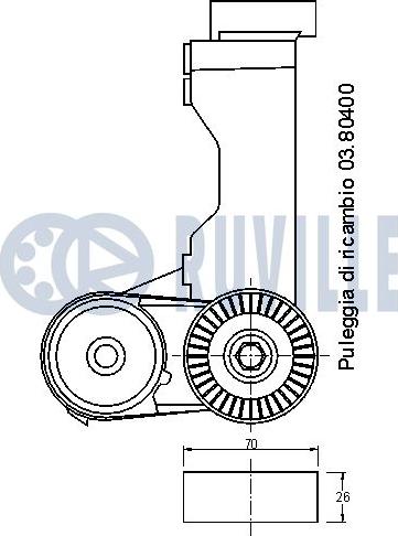 Ruville 541156 - Tendicinghia, Cinghia Poly-V www.autoricambit.com